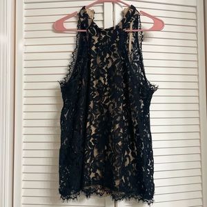 NWT Bebe Double layer lace tank